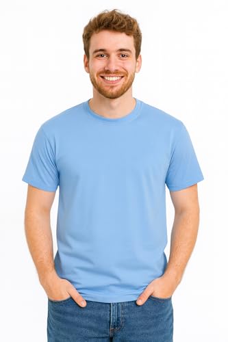 Amazon.com: Men's Cotton Round Neck T-Shirts | Soft Breathable